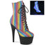 7" Heel, 2" PF Lace-Up Front Ankle Boot, Side Zip Pleaser Pleaser ADORE/1020REFL/02