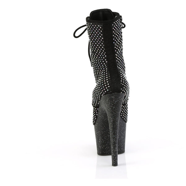7" Heel, 2 3/4" Pf Lace-Up Front Ankle Boot, Side Zip Pleaser  ADORE/1020RM