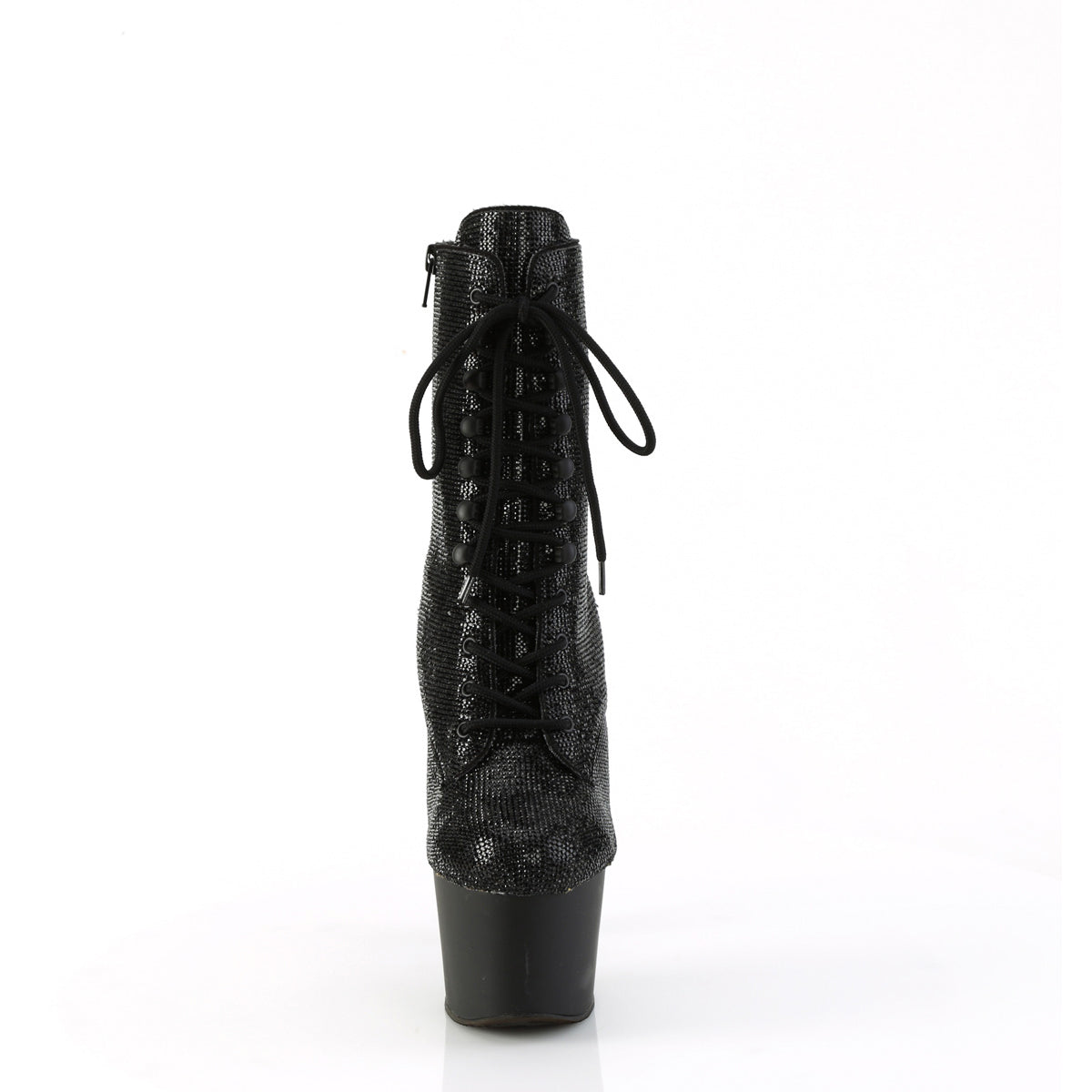 7" Heel , 2 3/4" Pf Rs Embellished Ankle Boot, Side Zip Pleaser Pleaser ADORE/1020RS
