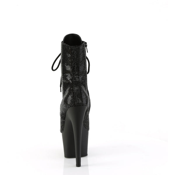 7" Heel , 2 3/4" Pf Rs Embellished Ankle Boot, Side Zip Pleaser Pleaser ADORE/1020RS