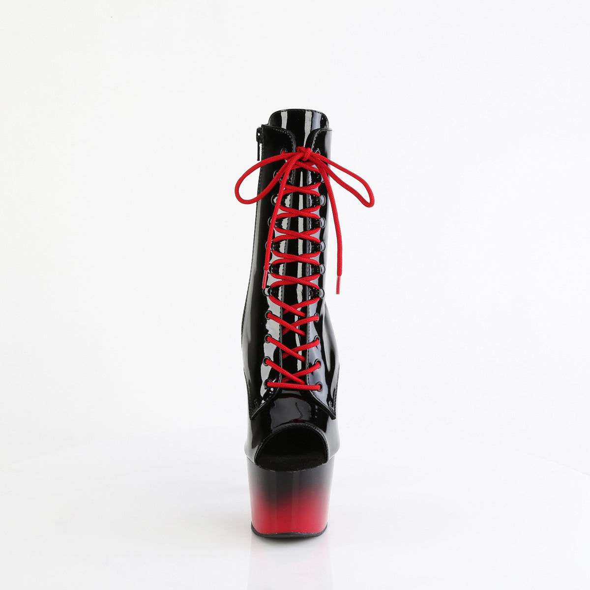 Pleaser Adore-1021BR-H Peep Toe Lace-Up Ankle Boots with 7-Inch Heel Secondary image