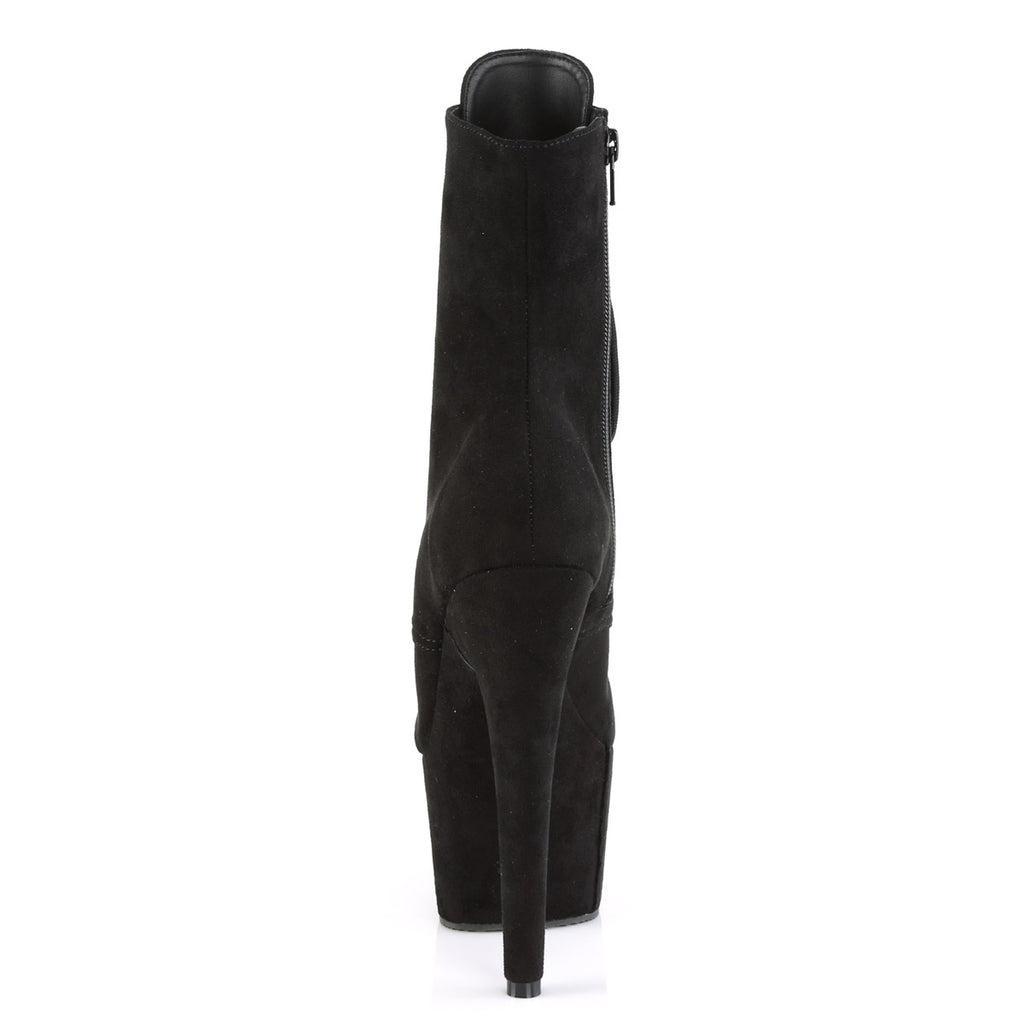 7" Heel, 2 3/4" PF Open Toe Lace-Up Ankle Boot, Side Zip Pleaser Pleaser ADORE/1021FS