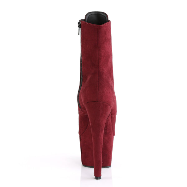 7" Heel, 2 3/4" PF Open Toe Lace-Up Ankle Boot, Side Zip Pleaser Pleaser ADORE/1021FS