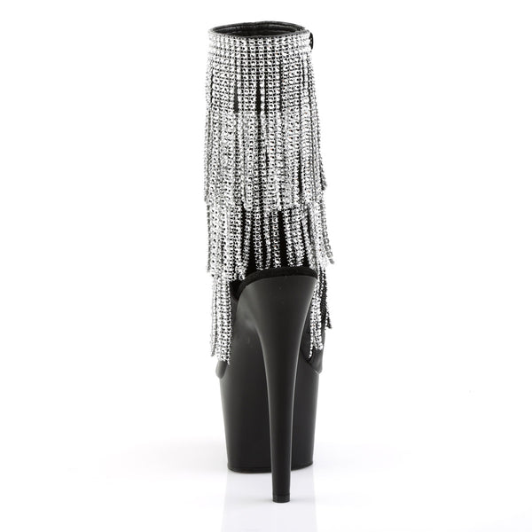 7" Heel, 2 3/4" Pf Open Toe/heel Ankle Boot, Side Zip Pleaser Pleaser ADORE/1024RSF