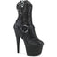 7" Heel, 2 3/4" Pf Rs Embellished Ankle Boot, Side Zip Pleaser Pleaser ADORE/1029RS