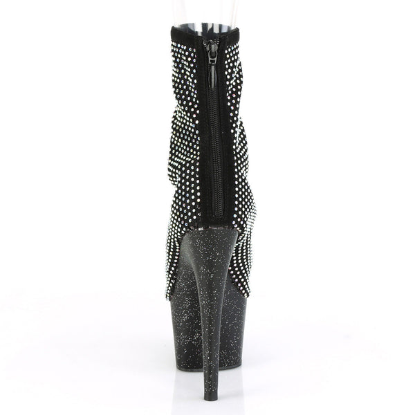 7" Heel, 2" PF Open Toe Ankle Boot, Back Zip Pleaser Pleaser ADORE/1031GM
