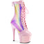 7" Heel, 2 3/4" Pf Lace-Up Front Anke Boot, Back Zip Pleaser Pleaser ADORE/1047