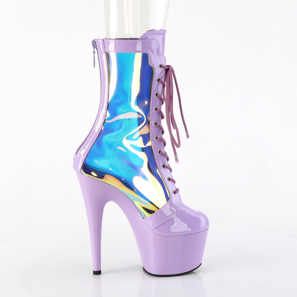 7" Heel, 2 3/4" Pf Lace-Up Front Anke Boot, Back Zip Pleaser Pleaser ADORE/1047