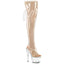 7" Heel, 2 3/4" Pf Open Toe/Over-The-Knee Boot, Side Zip Pleaser Pleaser ADORE/3019C
