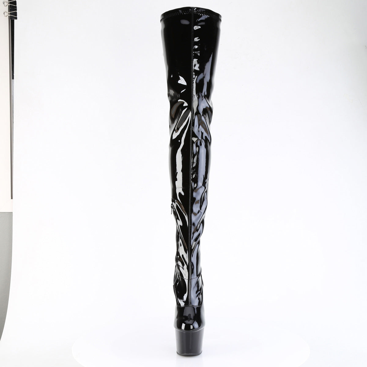 7" Heel, 2 3/4" Pf Lace Back Stretch Crotch Boot, Side Zip Pleaser Pleaser ADORE/4000SLT