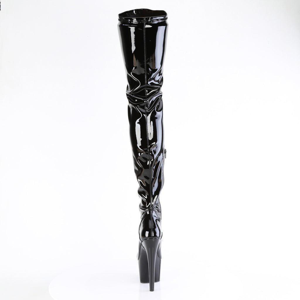 7" Heel, 2 3/4" Pf Stretch Crotch Boot, 1/2 Inner Side Zip Pleaser Pleaser ADORE/4001WR