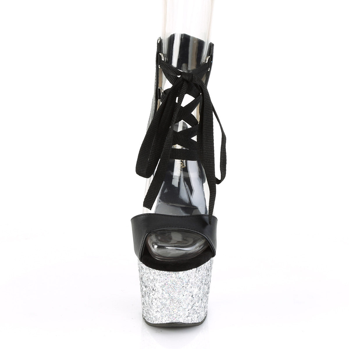 7" Heel, 2 3/4" PF Front Lace-up Sandal Pleaser Pleaser ADORE/700/14LG
