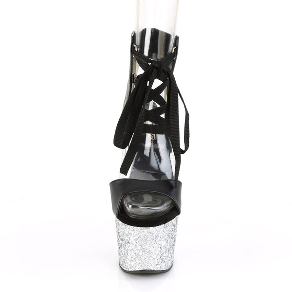7" Heel, 2 3/4" PF Front Lace-up Sandal Pleaser Pleaser ADORE/700/14LG