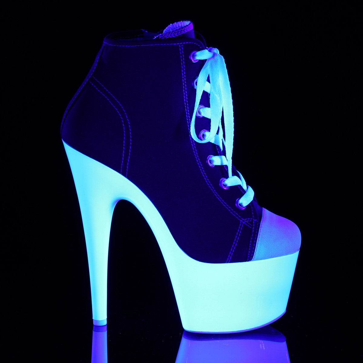 7" Heel, 2 3/4" PF Sneaker, Side Zip Pleaser Pleaser ADORE/700SK/02