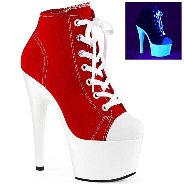 7" Heel, 2 3/4" PF Sneaker, Side Zip Pleaser Pleaser ADORE/700SK/02