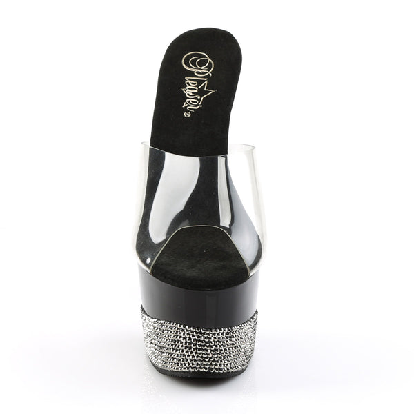 Sexy Rhinestone Stiletto Platforms Slip On Mules High Heels Shoes Pleaser Pleaser ADORE/701/3