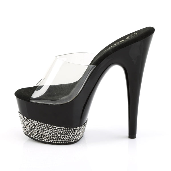 Sexy Rhinestone Stiletto Platforms Slip On Mules High Heels Shoes Pleaser Pleaser ADORE/701/3