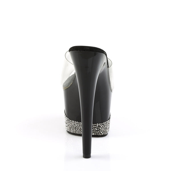 Sexy Rhinestone Stiletto Platforms Slip On Mules High Heels Shoes Pleaser Pleaser ADORE/701/3