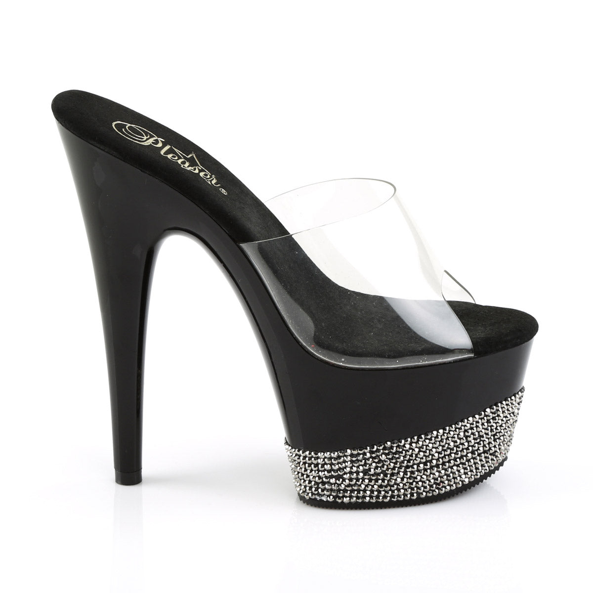 Sexy Rhinestone Stiletto Platforms Slip On Mules High Heels Shoes Pleaser Pleaser ADORE/701/3