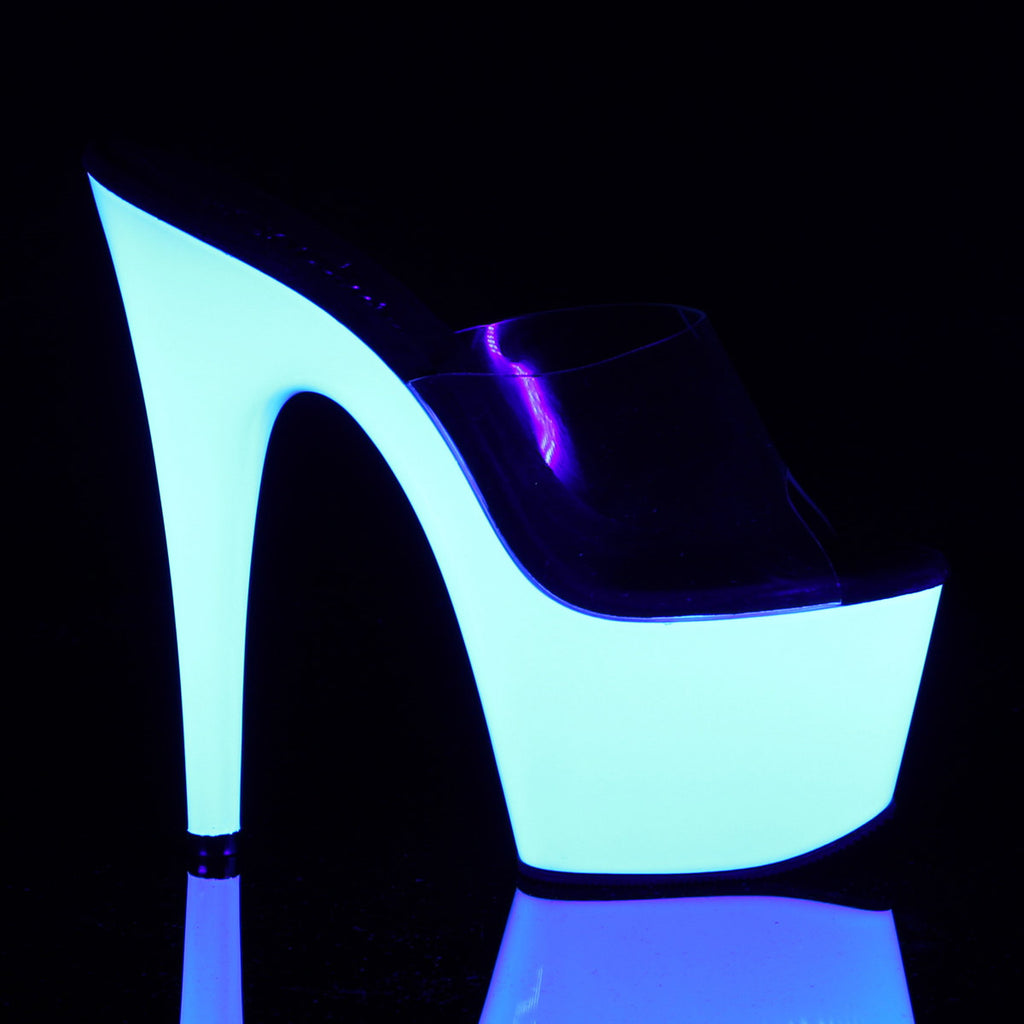 Mesmerizing Neon Platform Stiletto Mule Stripper High Heels Shoes Pleaser Pleaser ADORE/701UV