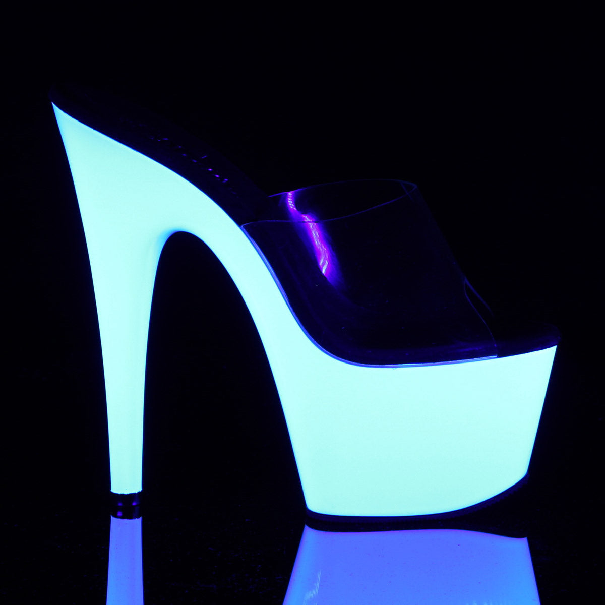 Mesmerizing Neon Platform Stiletto Mule Stripper High Heels Shoes Pleaser Pleaser ADORE/701UV
