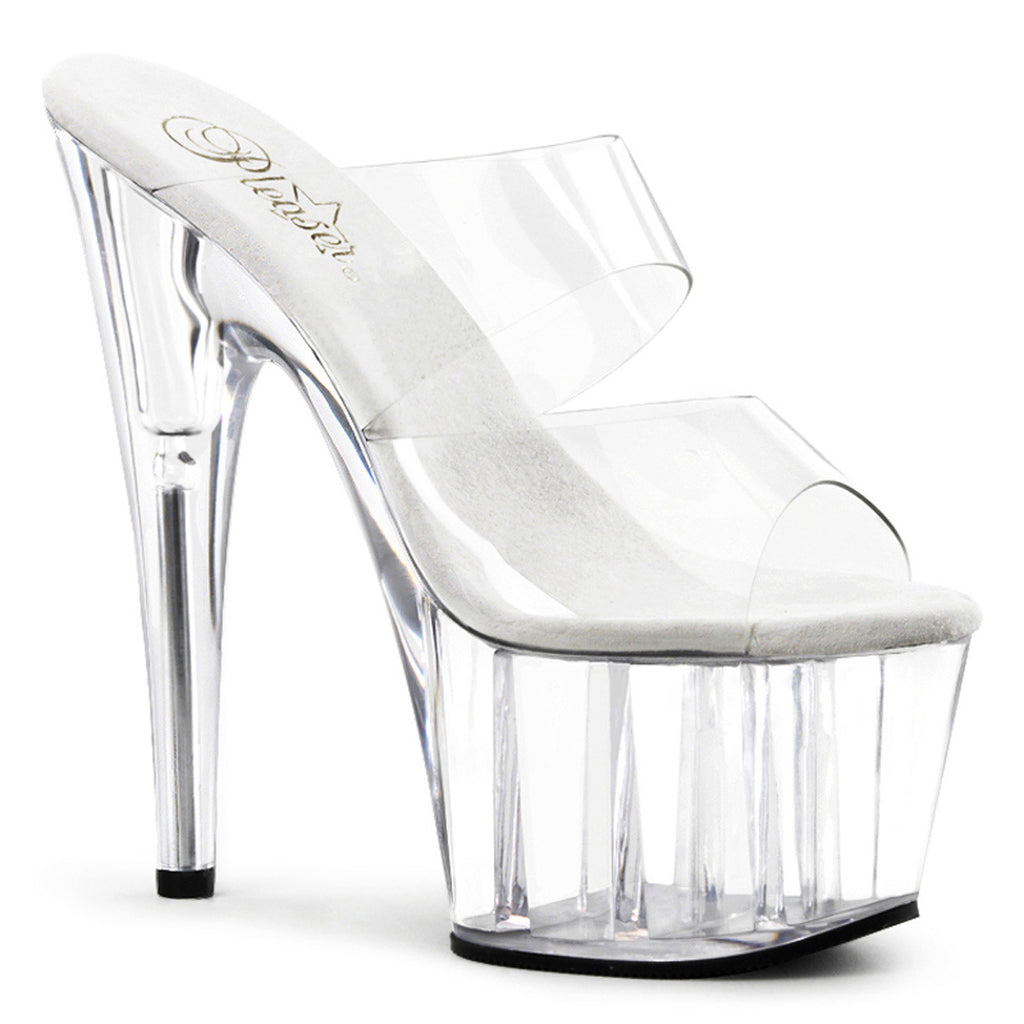 Sexy Double Strap Platform Stiletto Mule Stripper High Heels Shoes Pleaser Pleaser ADORE/702
