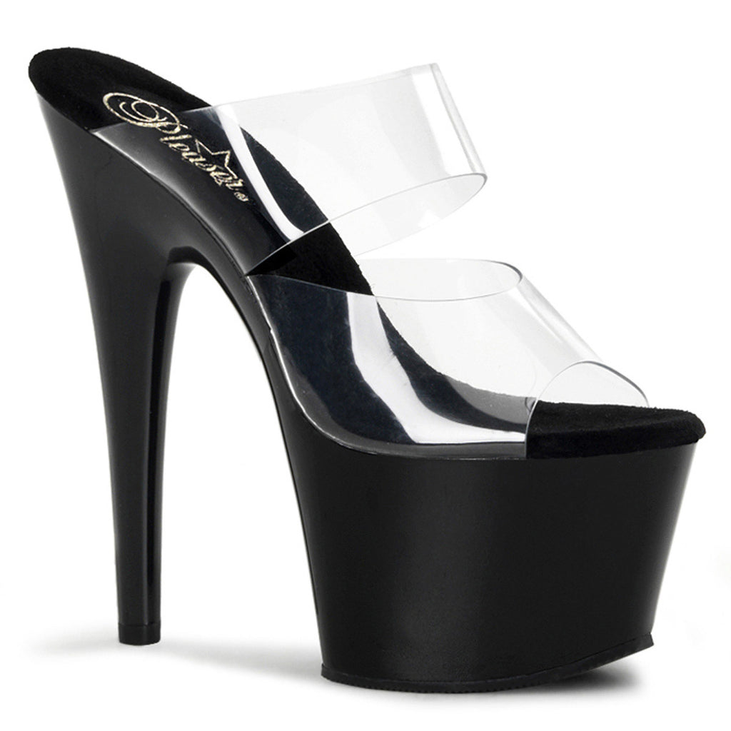 Sexy Double Strap Platform Stiletto Mule Stripper High Heels Shoes Pleaser Pleaser ADORE/702