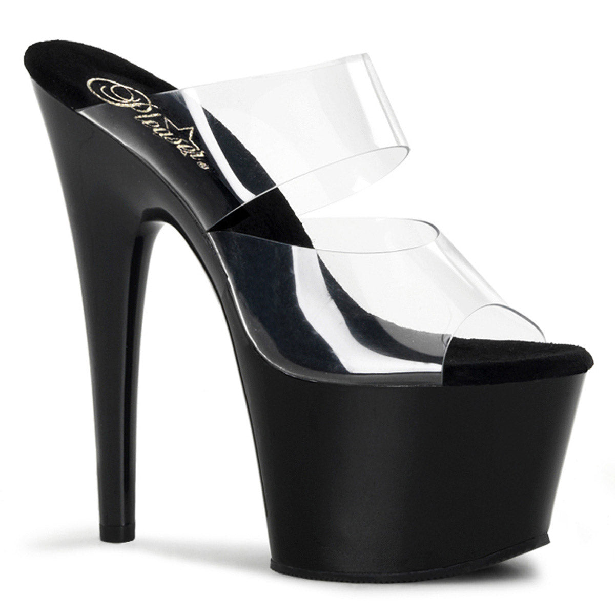 Sexy Double Strap Platform Stiletto Mule Stripper High Heels Shoes Pleaser Pleaser ADORE/702