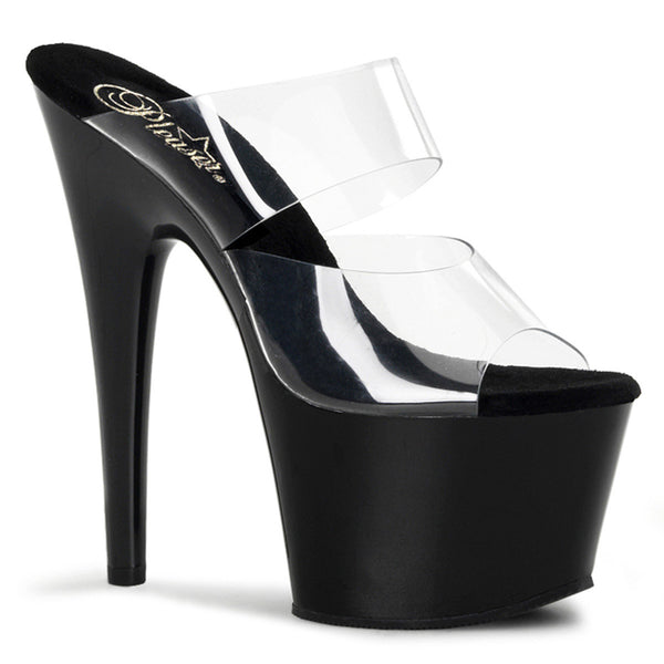 Sexy Double Strap Platform Stiletto Mule Stripper High Heels Shoes Pleaser Pleaser ADORE/702