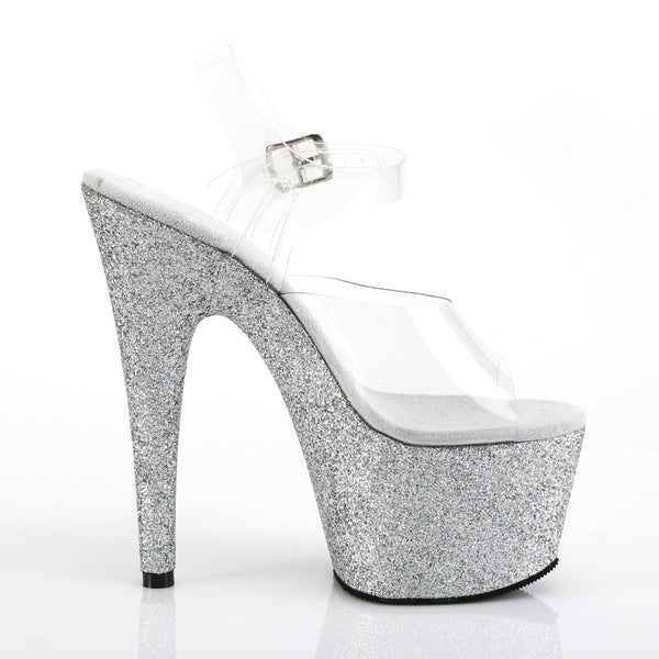 7" Heel, 2 3/4" PF Ankle Strap Sandal Pleaser Pleaser ADORE/708HMG
