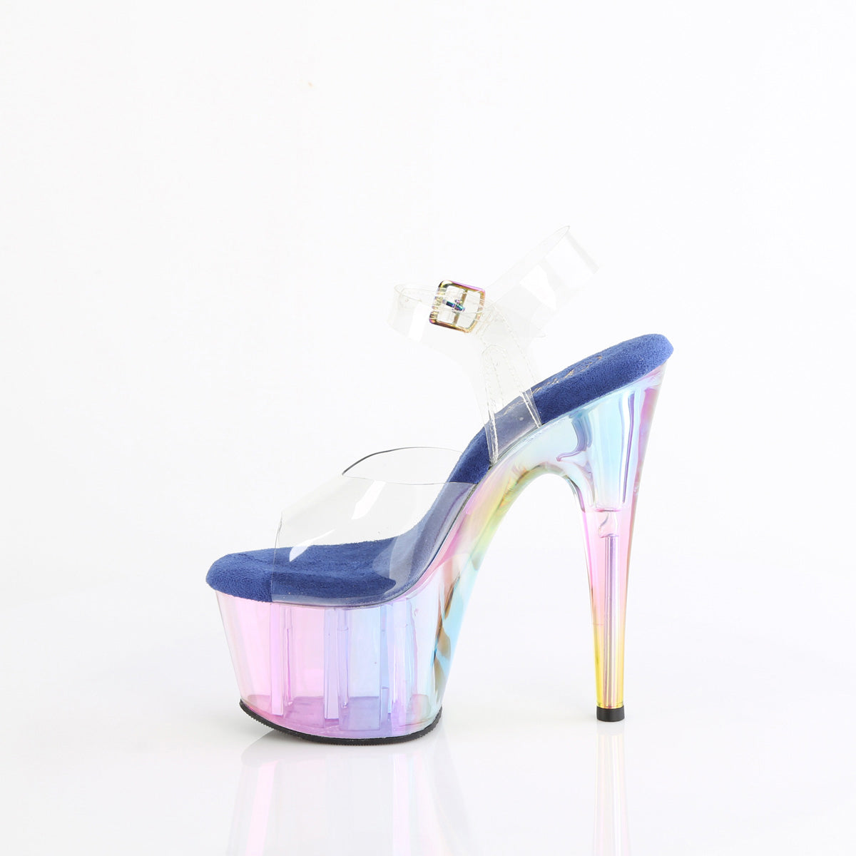 7" Heel, 2 3/4" Tinted Pf Ankle Strap Sandal Pleaser Pleaser ADORE/708HT