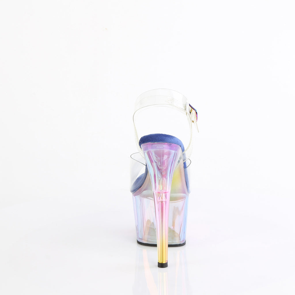 7" Heel, 2 3/4" Tinted Pf Ankle Strap Sandal Pleaser Pleaser ADORE/708HT