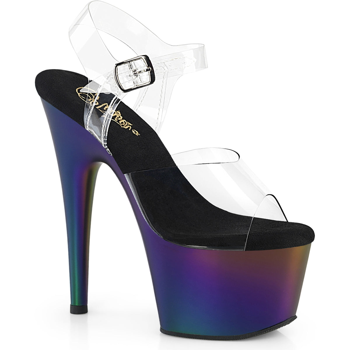 7" Heel, 2 3/4" Pf Ankle Strap Sandal Pleaser Pleaser ADORE/708MCH Main image