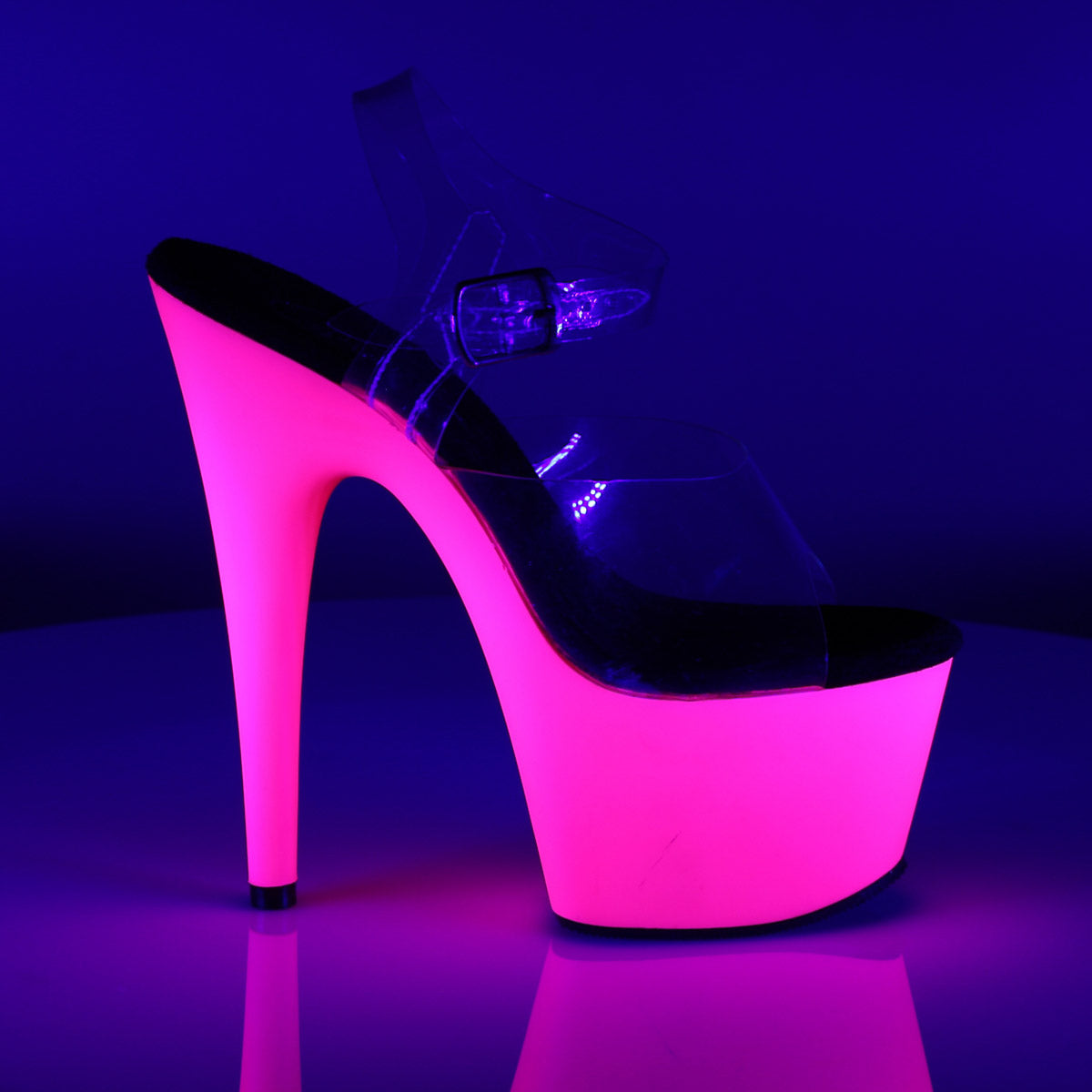Sexy Neon Platform Stiletto Ankle Strap Sandal High Heels Shoes Pleaser Pleaser ADORE/708UV