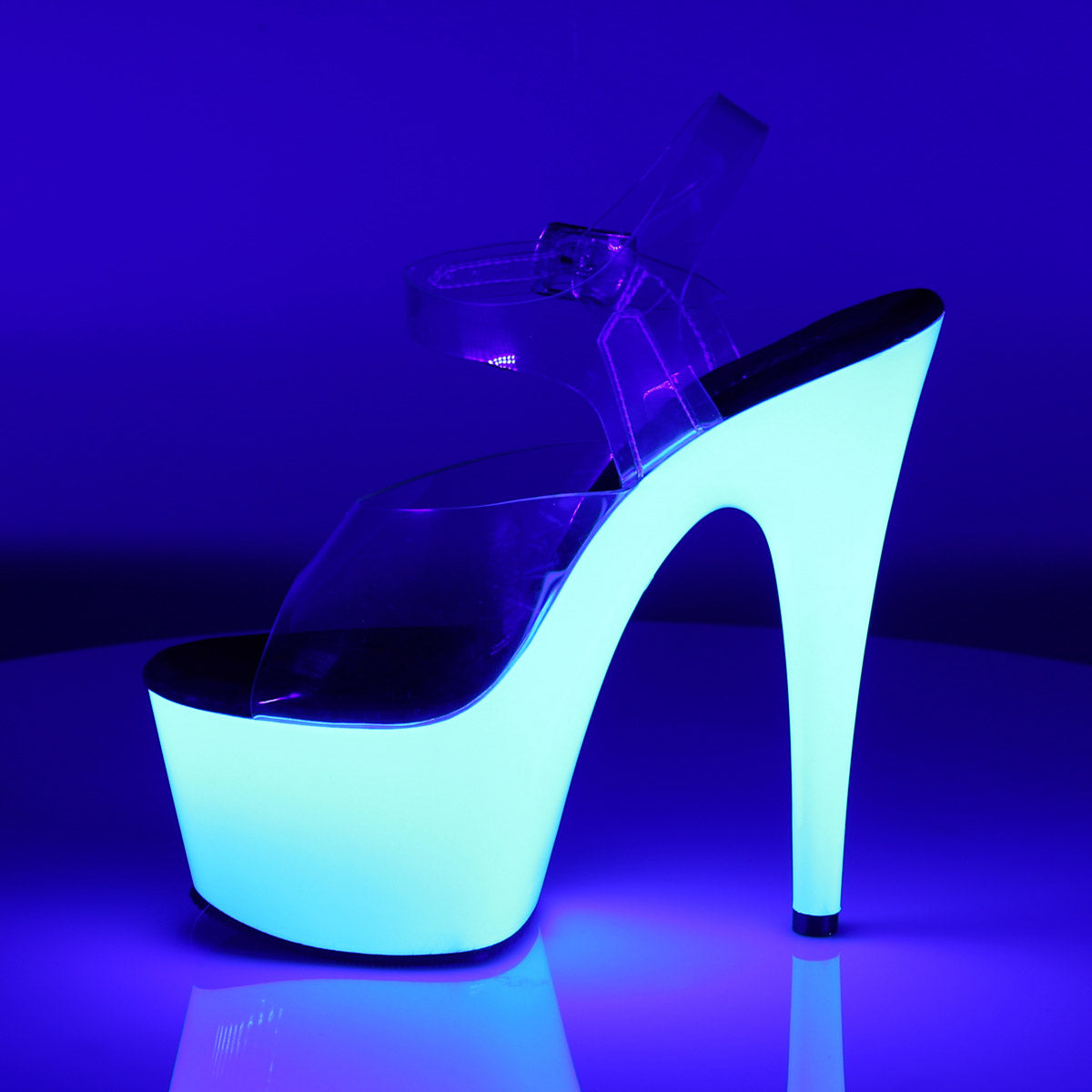 Sexy Neon Platform Stiletto Ankle Strap Sandal High Heels Shoes Pleaser Pleaser ADORE/708UV