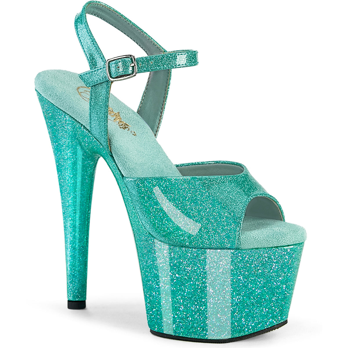 7" Heel, 2 3/4" Pf Ankle Strap Sandal Pleaser Pleaser ADORE/709GP