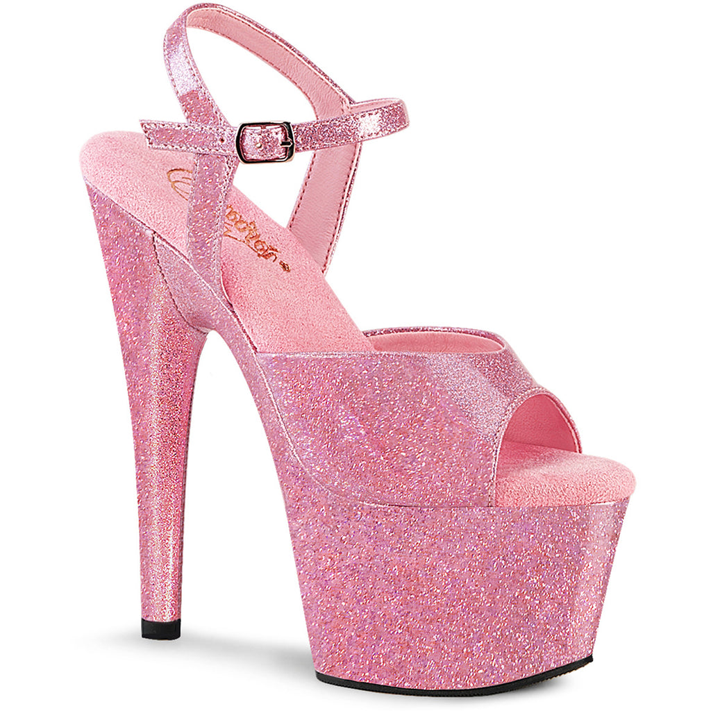 7" Heel, 2 3/4" Pf Ankle Strap Sandal Pleaser Pleaser ADORE/709GP