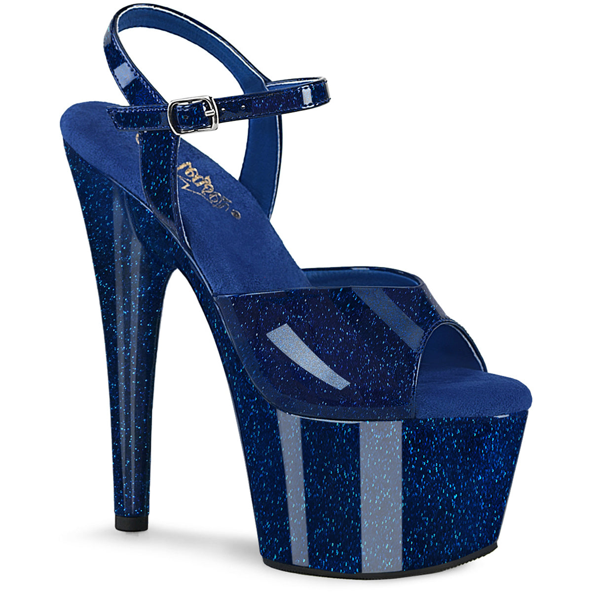7" Heel, 2 3/4" Pf Ankle Strap Sandal Pleaser Pleaser ADORE/709GP