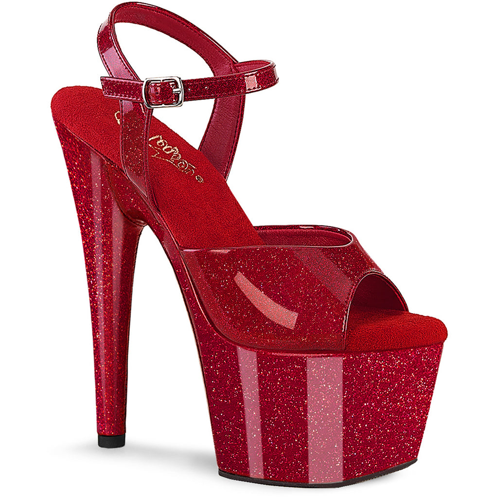 7" Heel, 2 3/4" Pf Ankle Strap Sandal Pleaser Pleaser ADORE/709GP