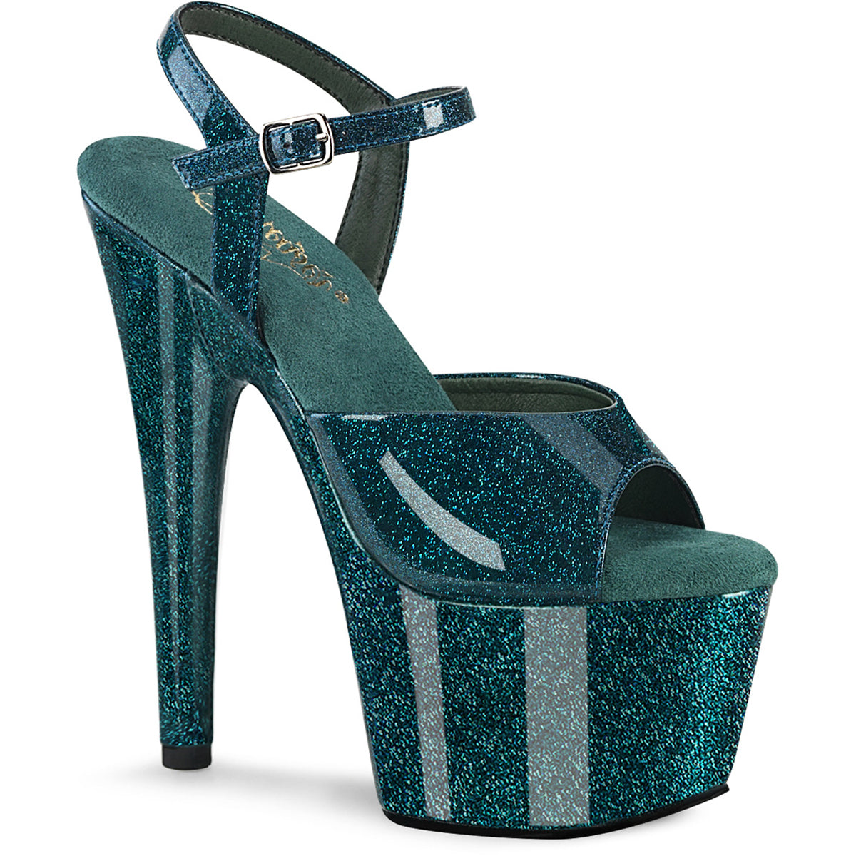 7" Heel, 2 3/4" Pf Ankle Strap Sandal Pleaser Pleaser ADORE/709GP