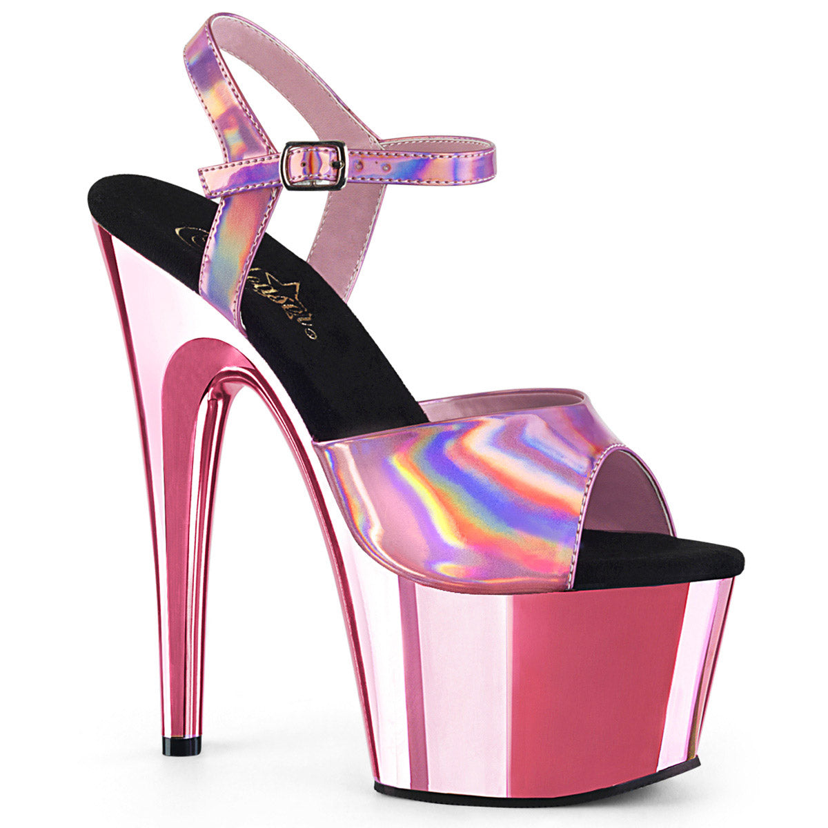 7" Heel, 2 3/4" PF Ankle Strap Sandal Pleaser Pleaser ADORE/709HGCH