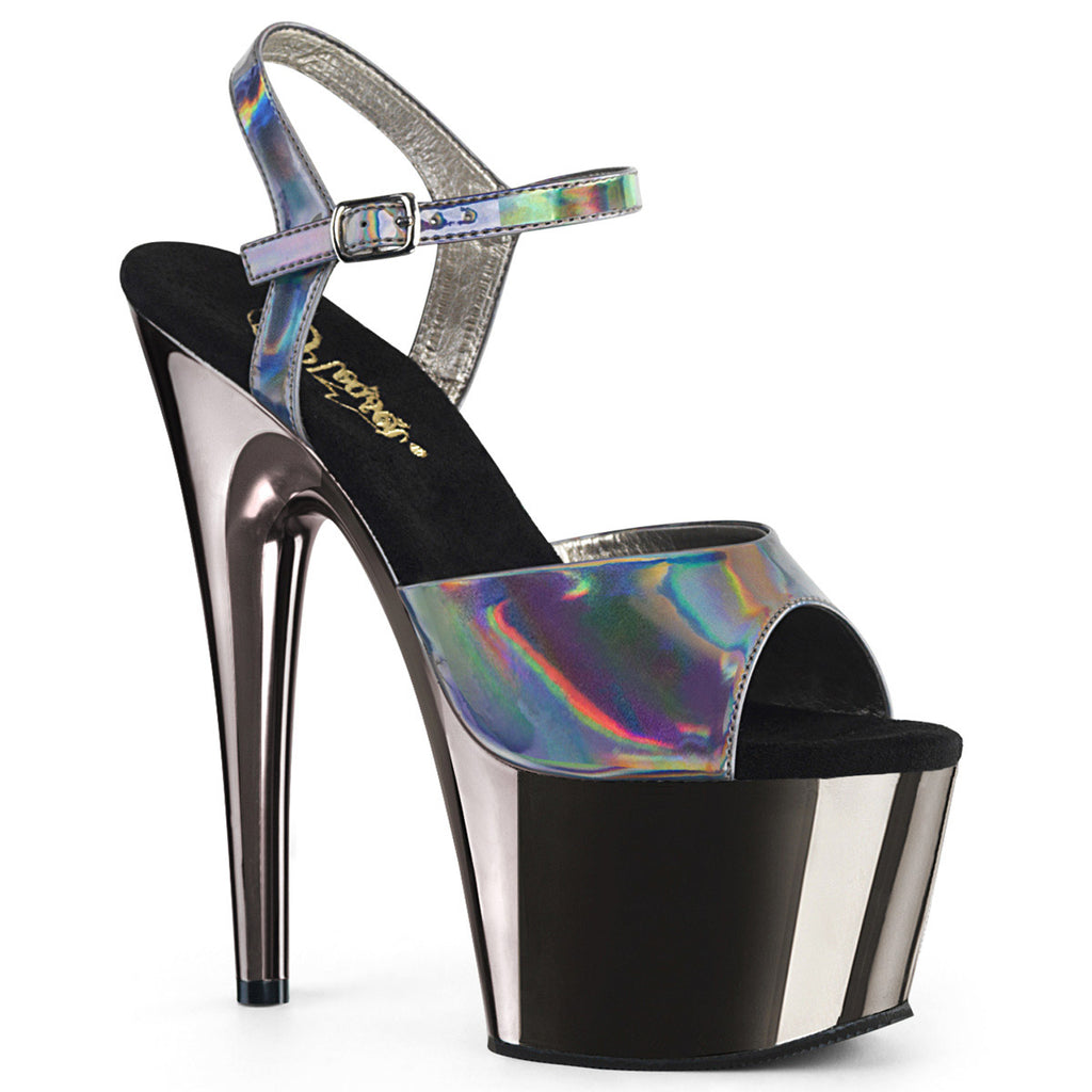 7" Heel, 2 3/4" PF Ankle Strap Sandal Pleaser Pleaser ADORE/709HGCH