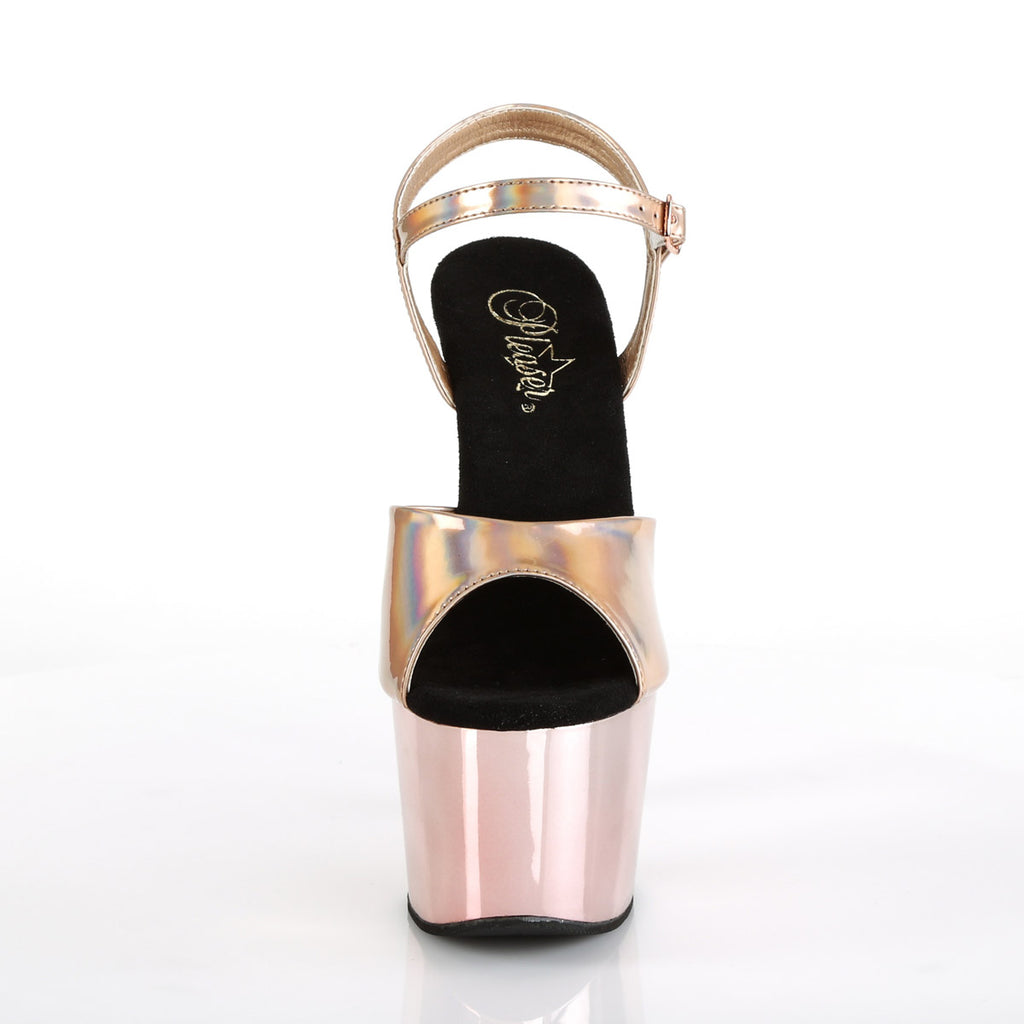 7" Heel, 2 3/4" PF Ankle Strap Sandal Pleaser Pleaser ADORE/709HGCH
