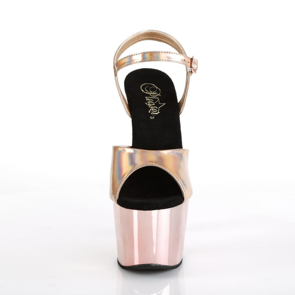 7" Heel, 2 3/4" PF Ankle Strap Sandal Pleaser Pleaser ADORE/709HGCH