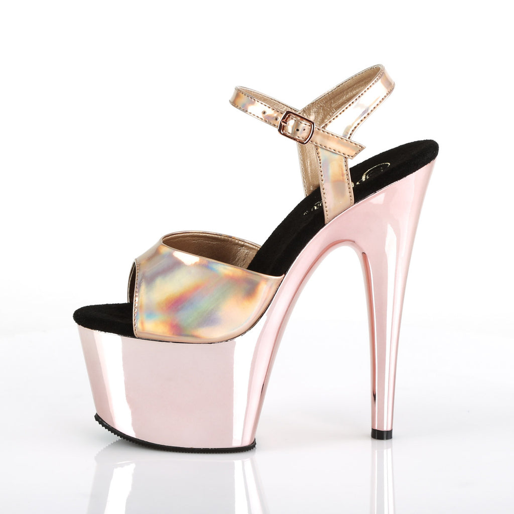 7" Heel, 2 3/4" PF Ankle Strap Sandal Pleaser Pleaser ADORE/709HGCH