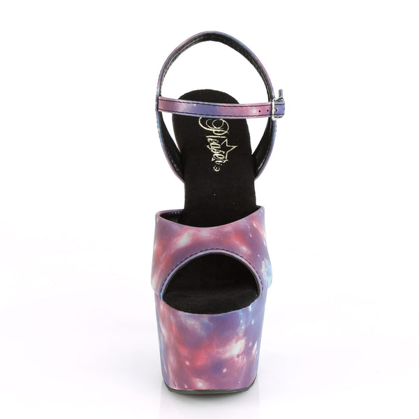 7" Heel, 2 3/4" PF Ankle Strap Sandal w/ Reflective Effect Pleaser Pleaser ADORE/709REFL