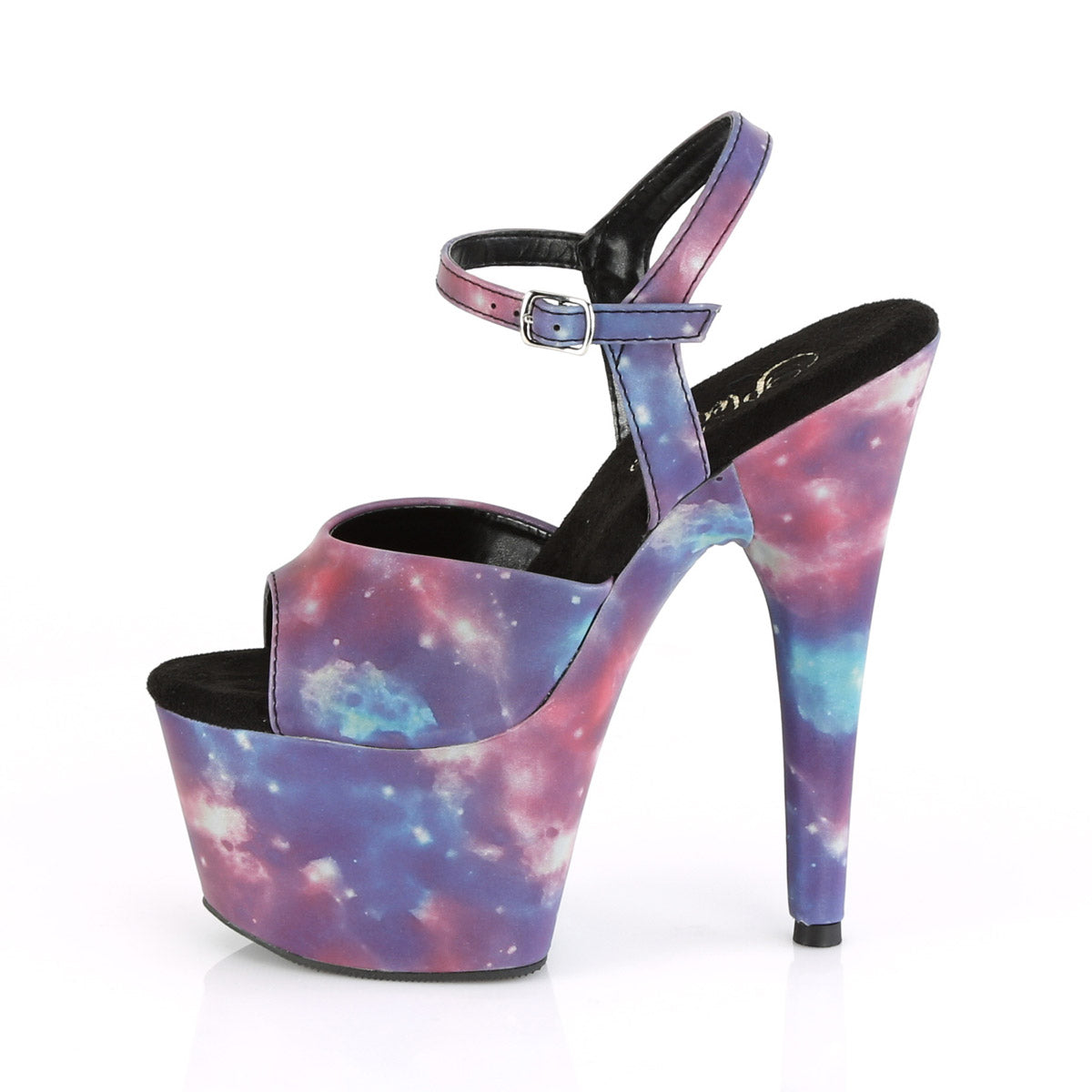 7" Heel, 2 3/4" PF Ankle Strap Sandal w/ Reflective Effect Pleaser Pleaser ADORE/709REFL
