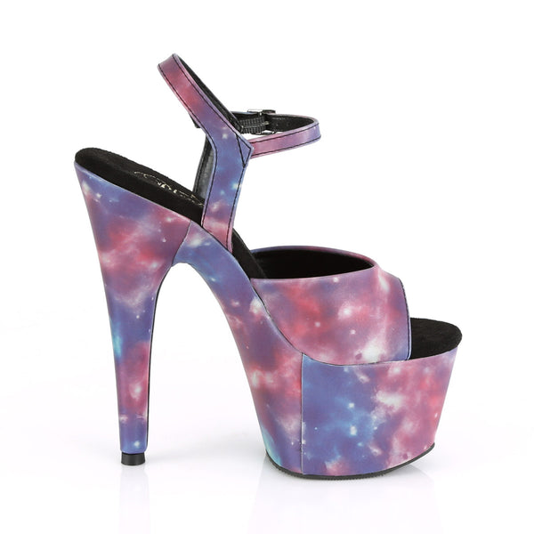 7" Heel, 2 3/4" PF Ankle Strap Sandal w/ Reflective Effect Pleaser Pleaser ADORE/709REFL