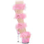 7" Heel, 2 3/4" Pf Marabou Fur Sandal, Back Zip Pleaser Pleaser ADORE/728F