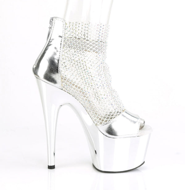 7" Heel, 2" PF Close Back Shootie Sandal, Back Zip Pleaser Pleaser ADORE/765RM